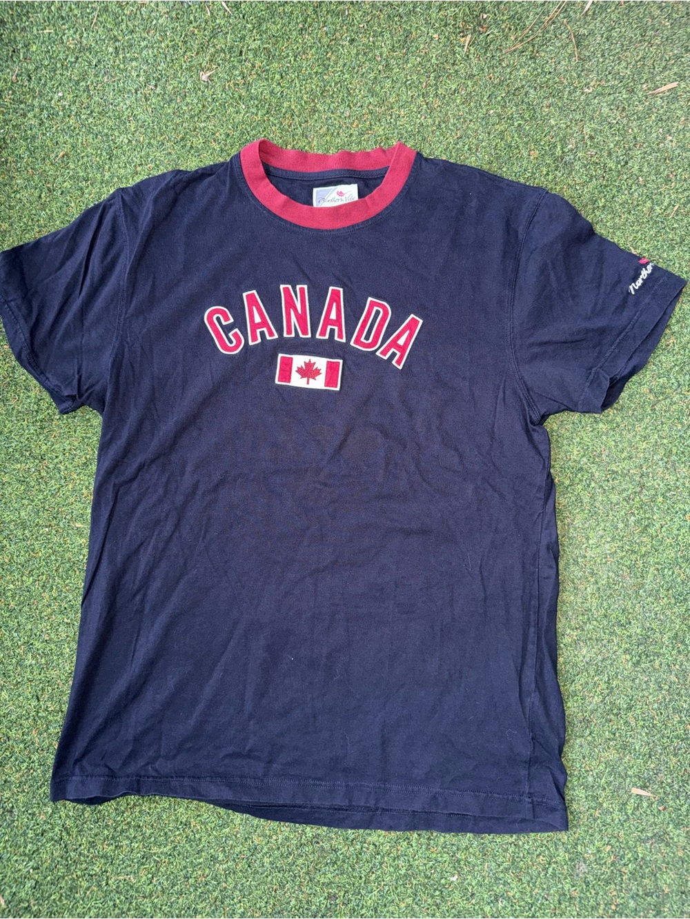 Canada Graphic Navy & Red Ringer Tee